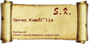 Seres Kamélia névjegykártya